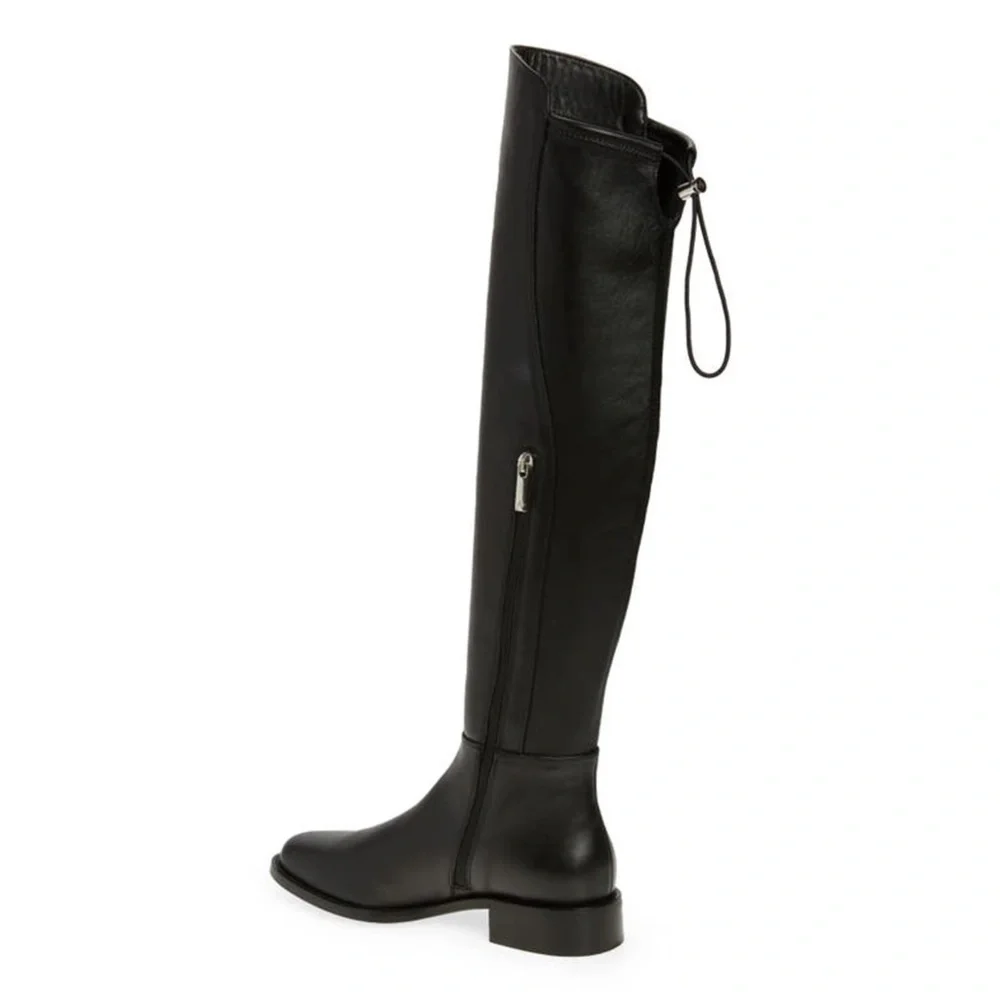 NEW Aquatalia Norina Waterproof Over the Knee Leather Boot in Black Sz. …